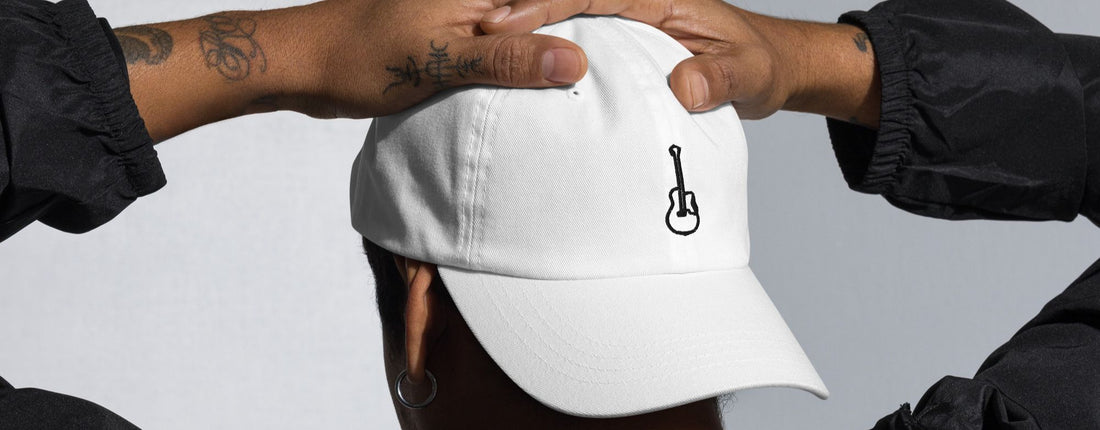 Amp up Your Style with Musiclef's Instrument Embroidered Baseball Caps