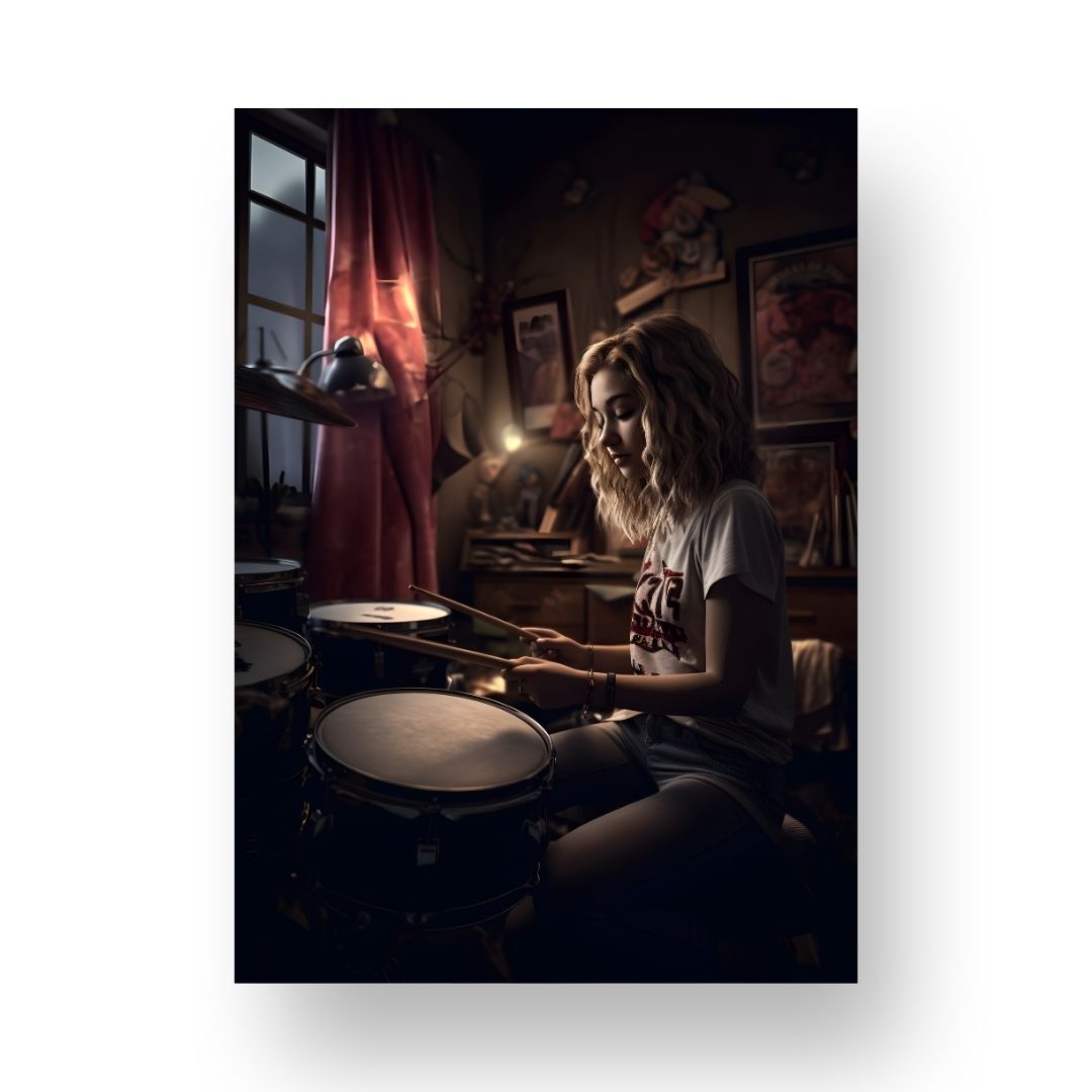 Drums Poster - Realistic 3