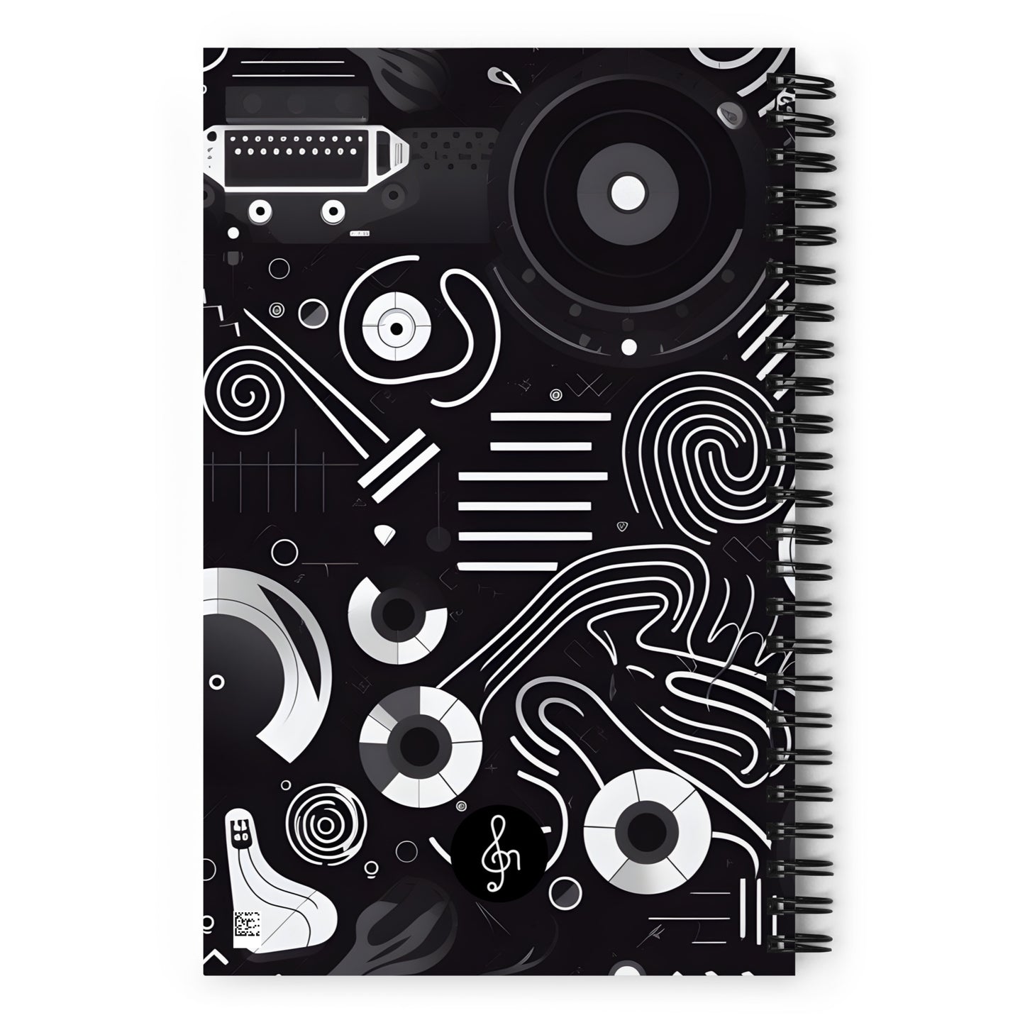 Spiral Notebook Black & White 3