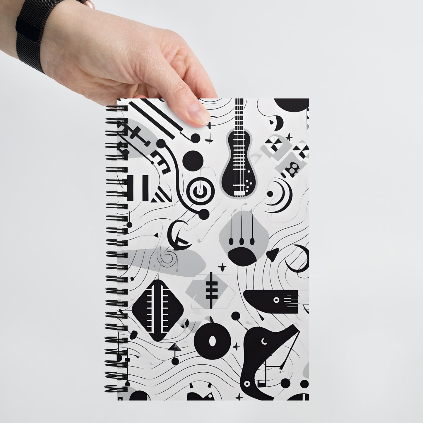 Spiral Notebook Black & White 4