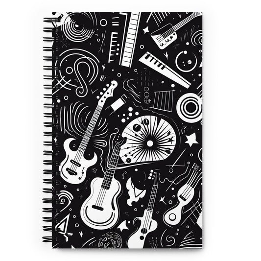 Spiral Notebook Black & White 2
