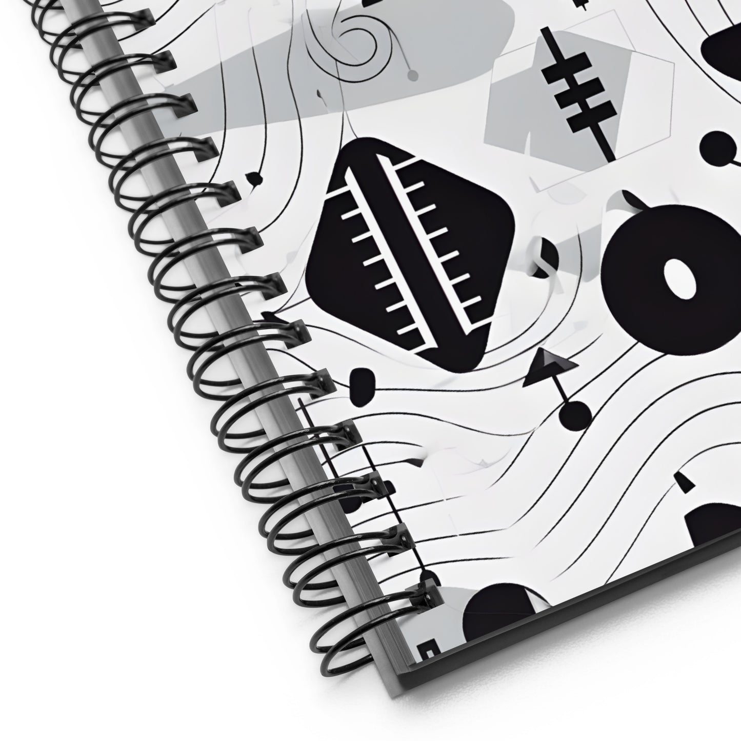 Spiral Notebook Black & White 4