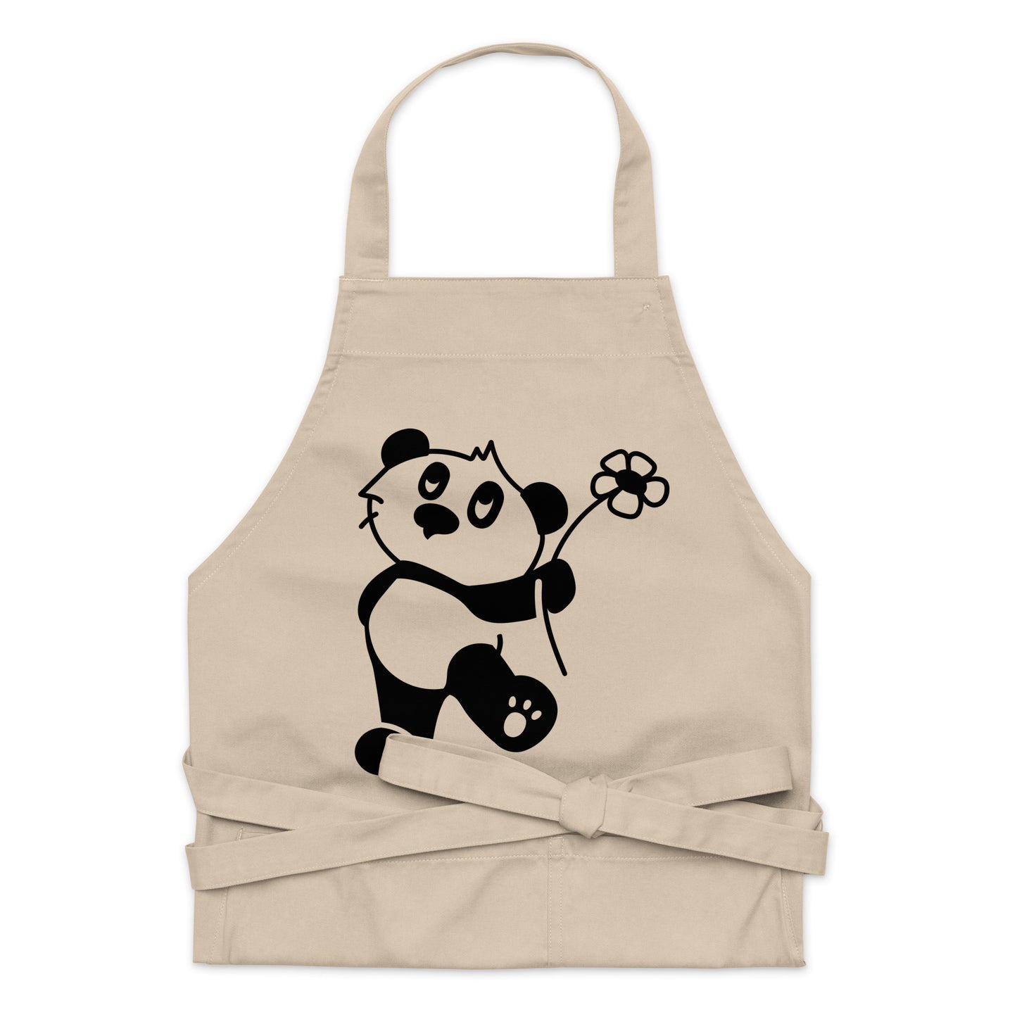 Apron Panda Flower - Organic Cotton