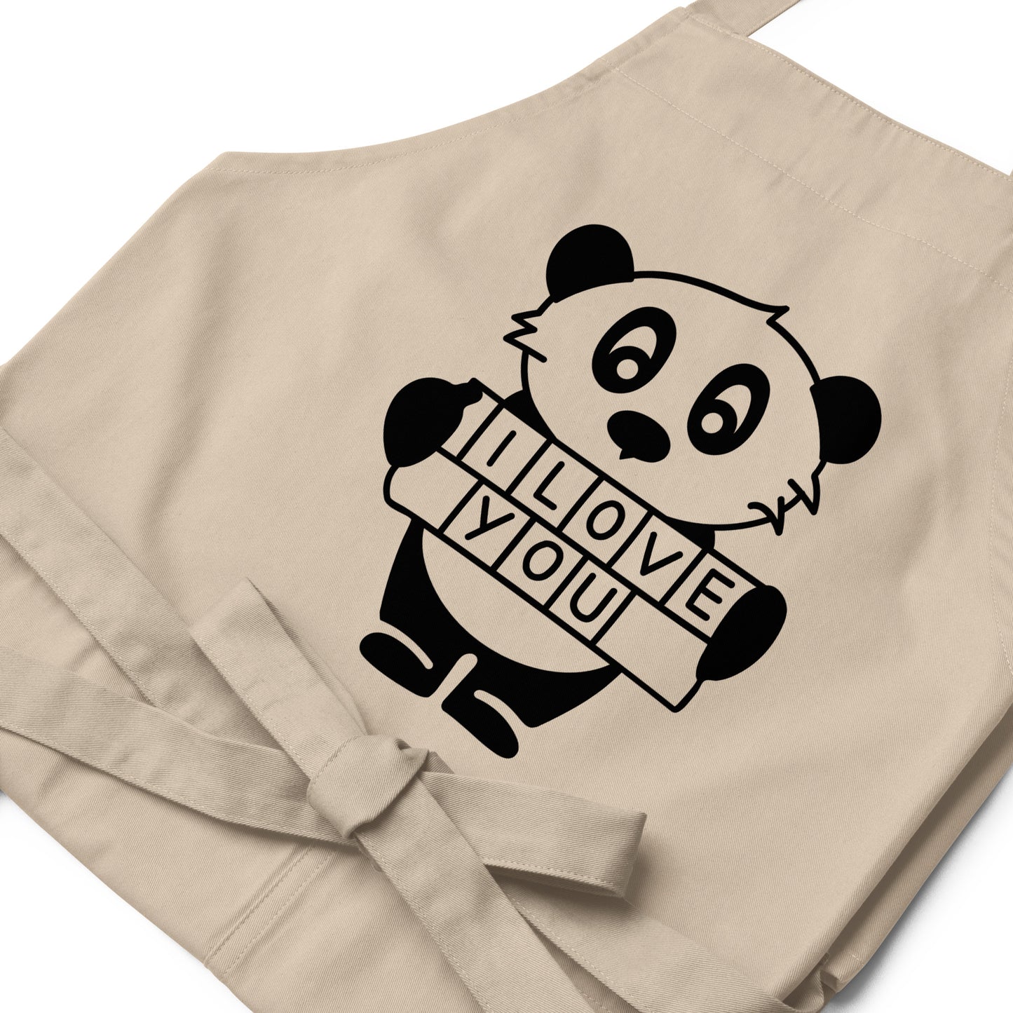 Apron Panda Love - Organic Cotton